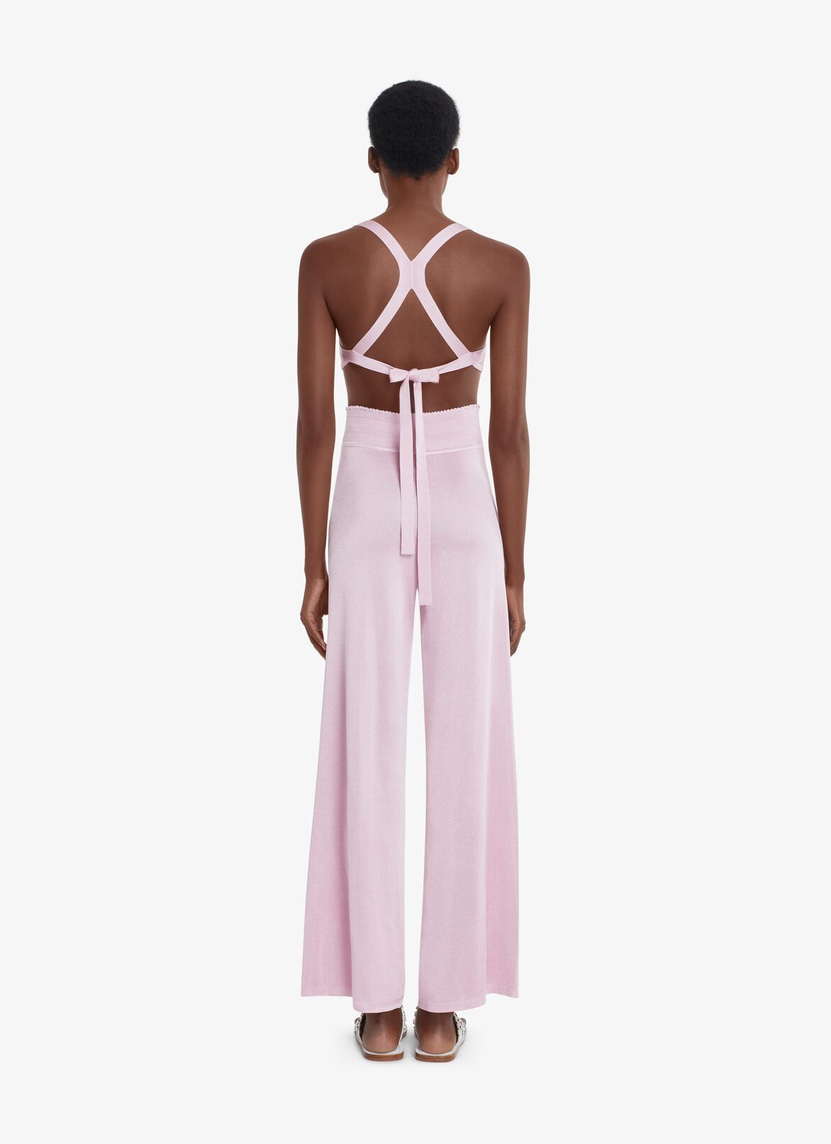 EDITION 1993 WIDE FLARED PANTS ALAÏA PALE PINK EDITION 1993 WIDE FLARED PANTS
